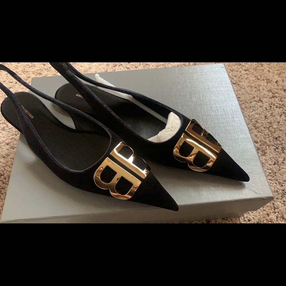 balenciaga black flat
